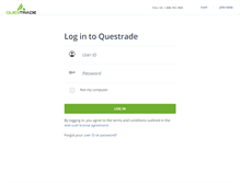 Tablet Screenshot of login.questrade.com